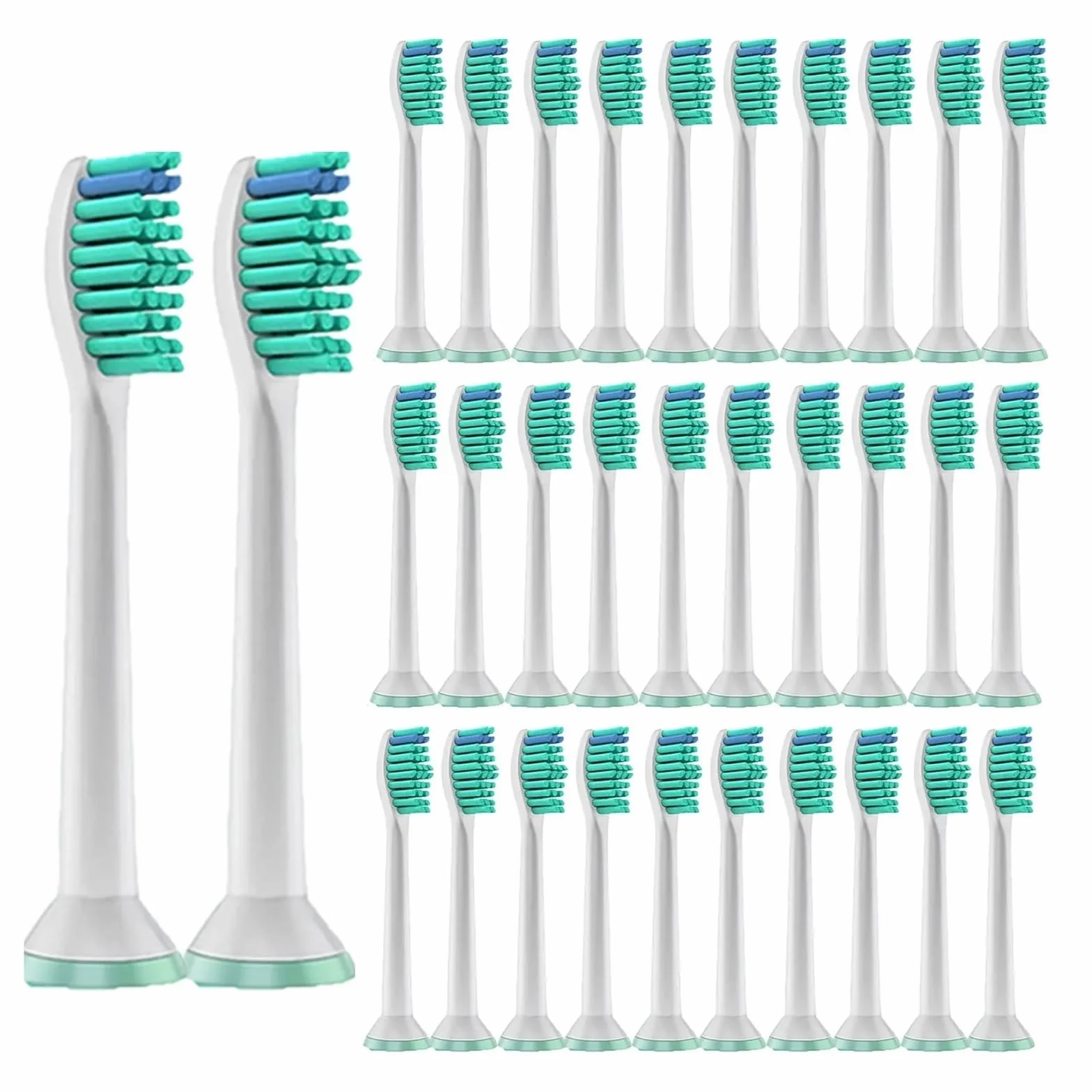 4-32pcs Replacement Toothbrush Heads Compatible with 1100 2100 4100 4300 5100 5300 6100 (32pcs)