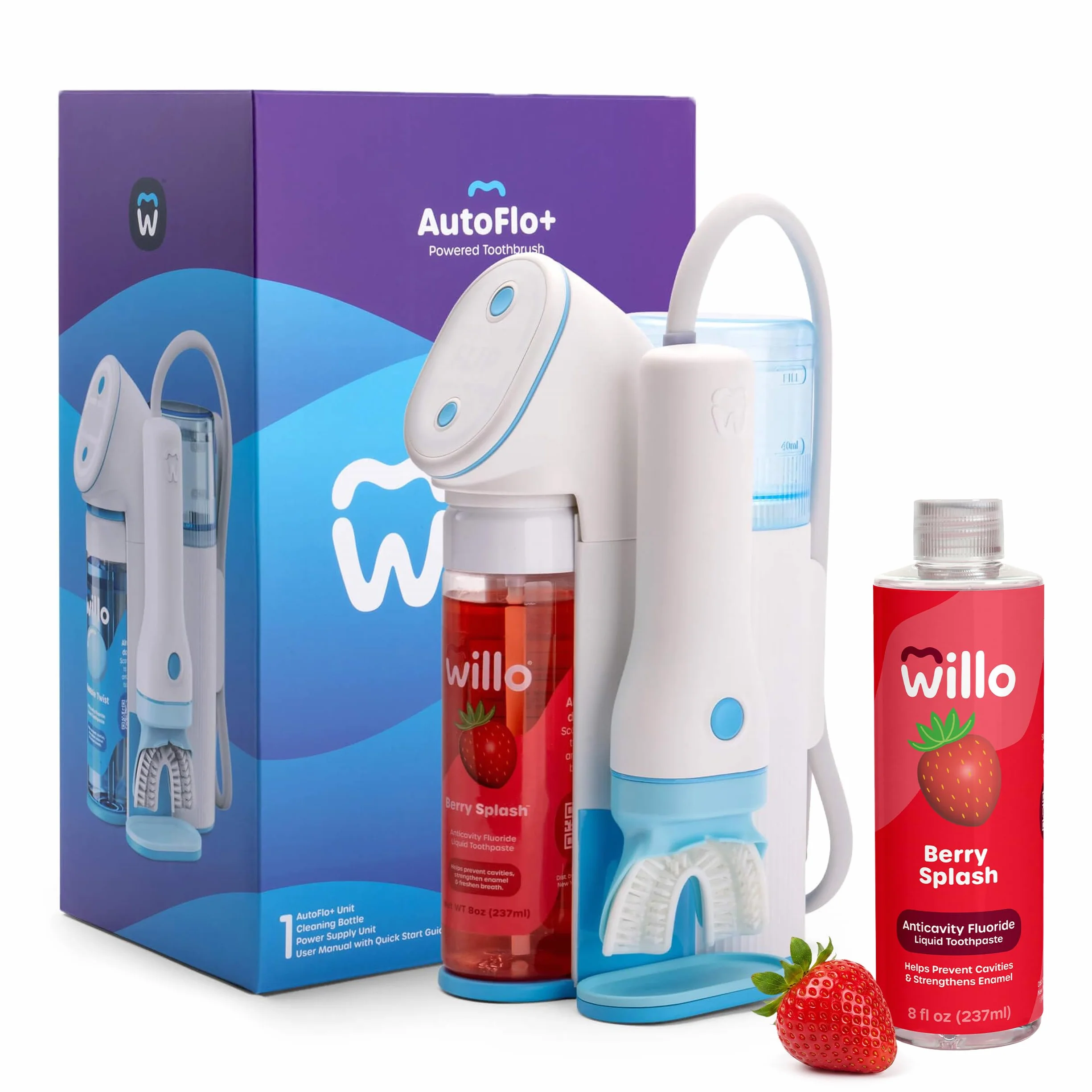 AutoFlo Kids U-Shaped Electric Toothbrush, Medium - Ages 8-11 Years | Fully Automatic with 2 Minute Timer, App Connectivity, Soft Bristles, Full Mouth Plaque Removal, Rechargeable