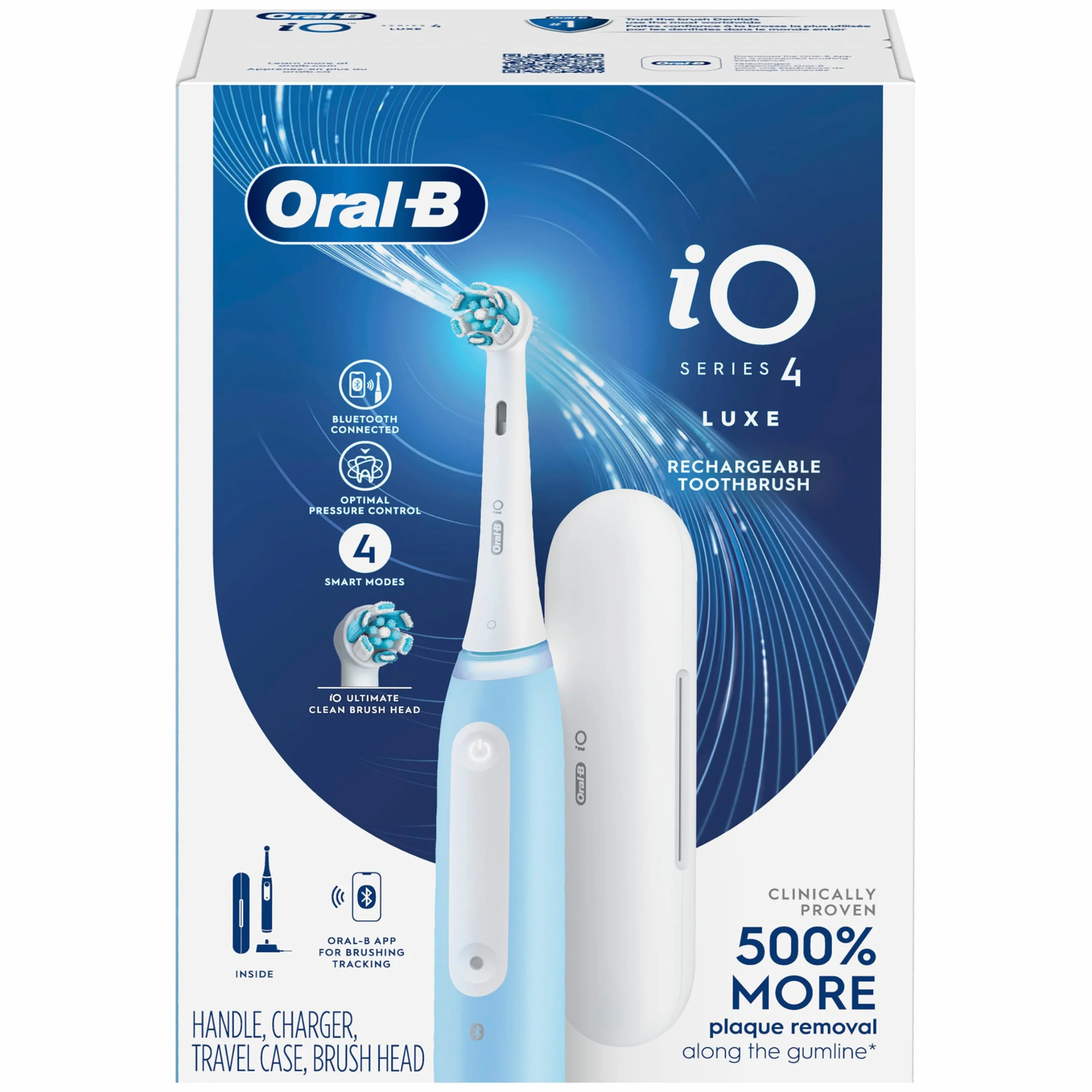 iO Series 4 Electric Toothbrush with (1) Brush Head, Rechargeable, ICY Blue