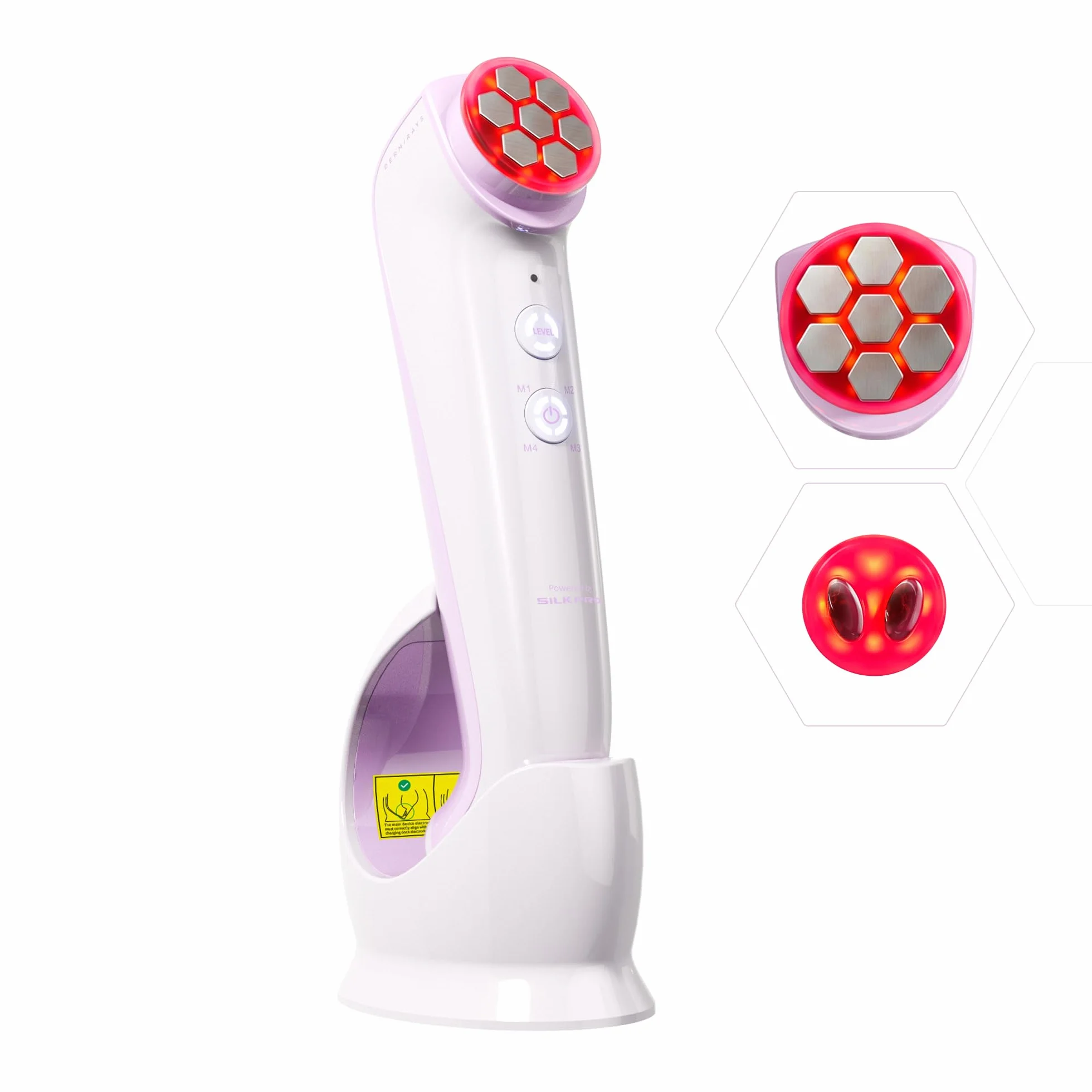 Multi-Functional Microcurrent Device with 650nm Red Light, 4-in-1 Facial Toning Tool with Multi-Leading Tech for a Visibly Radiant & Youthful Appearance