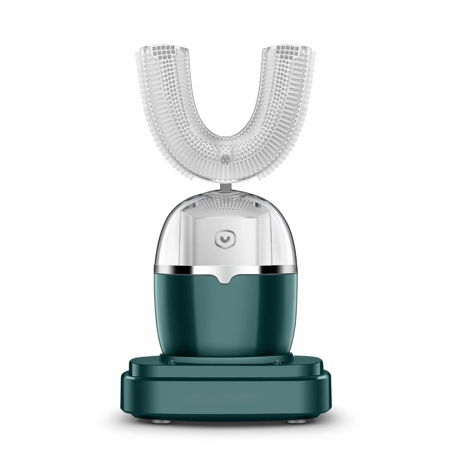 U-Shaped 360° Automatic Toothbrush, IPX7 Waterproof Toothbrush Electric Teeth whitening Brush Sonic Toothbrush with Wireless Charging,A
