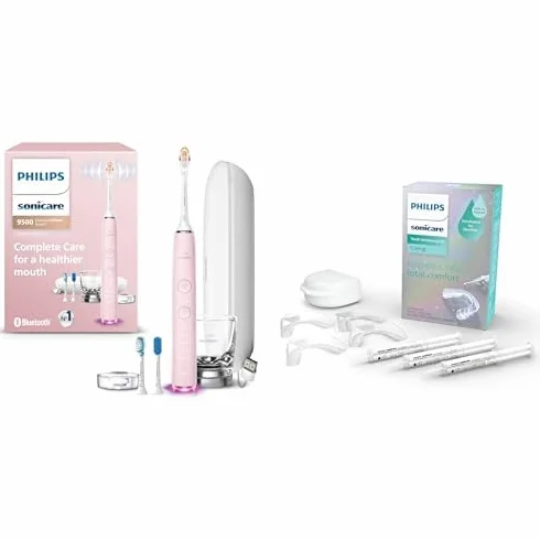 DiamondClean Smart 9500 Electric Toothbrush (Pink) + the New Teeth Whitening Kit