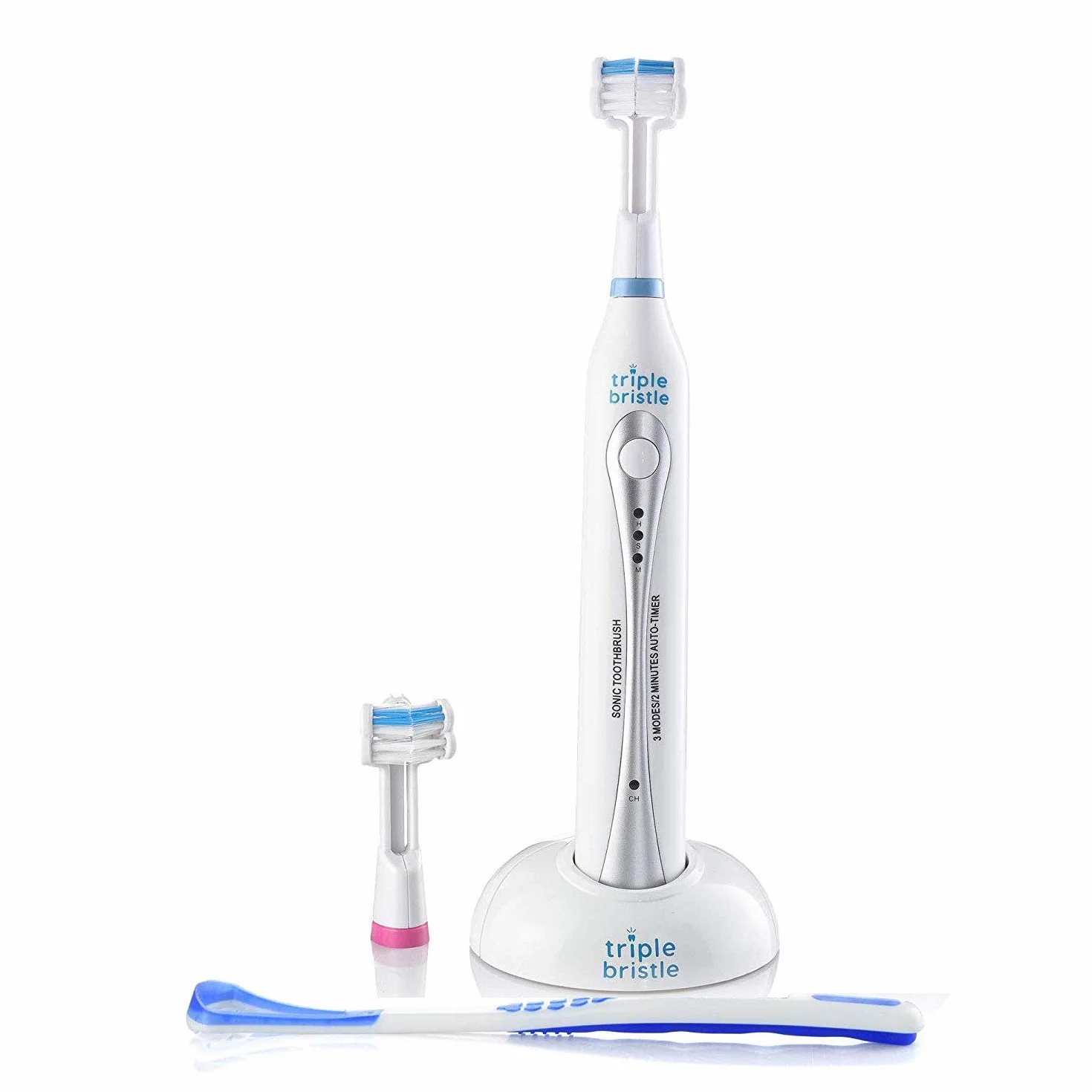 Original Sonic Toothbrush + Replacement Heads Pink 2pk