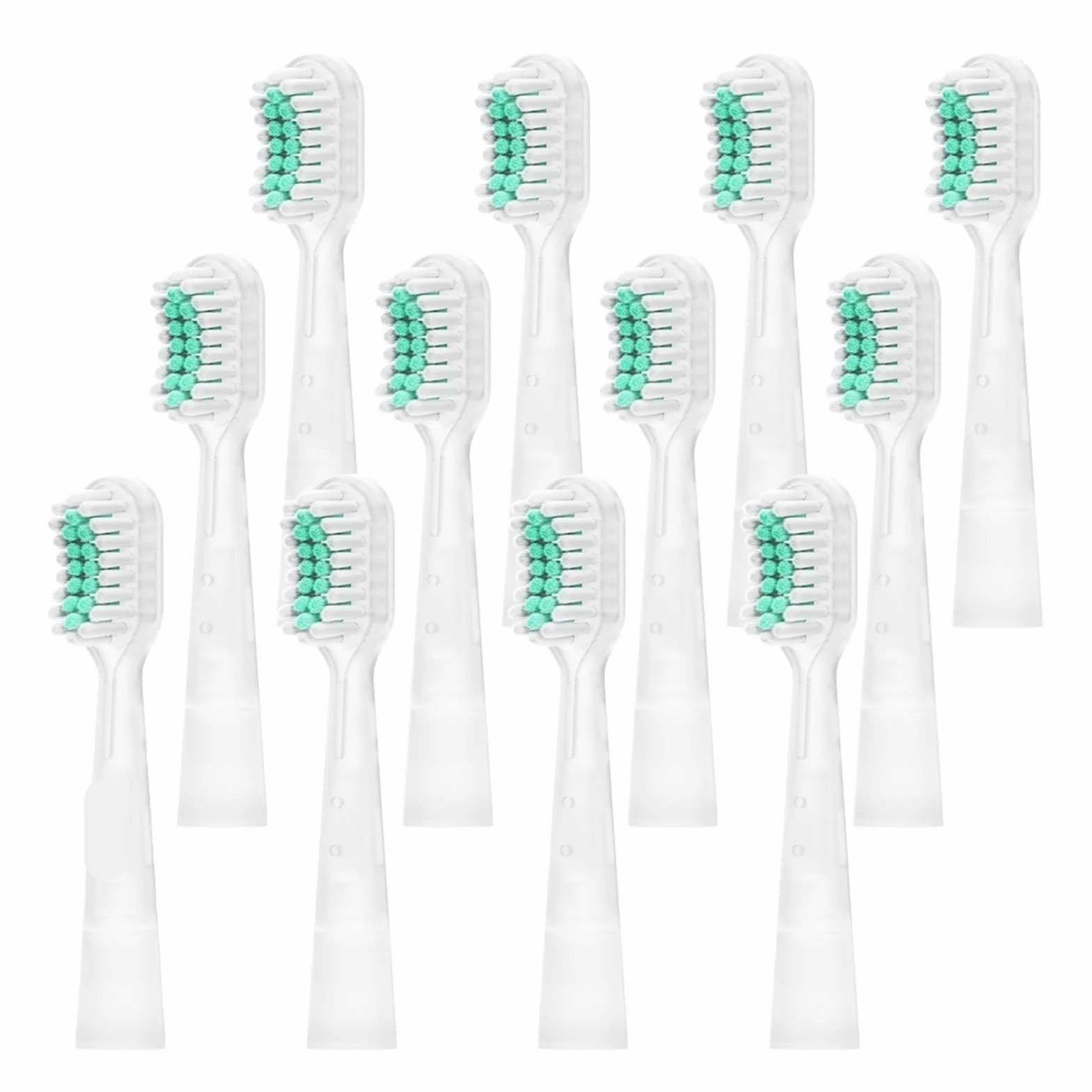 Compatible Toothbrush Head Refills(Clear-12 Pcs)