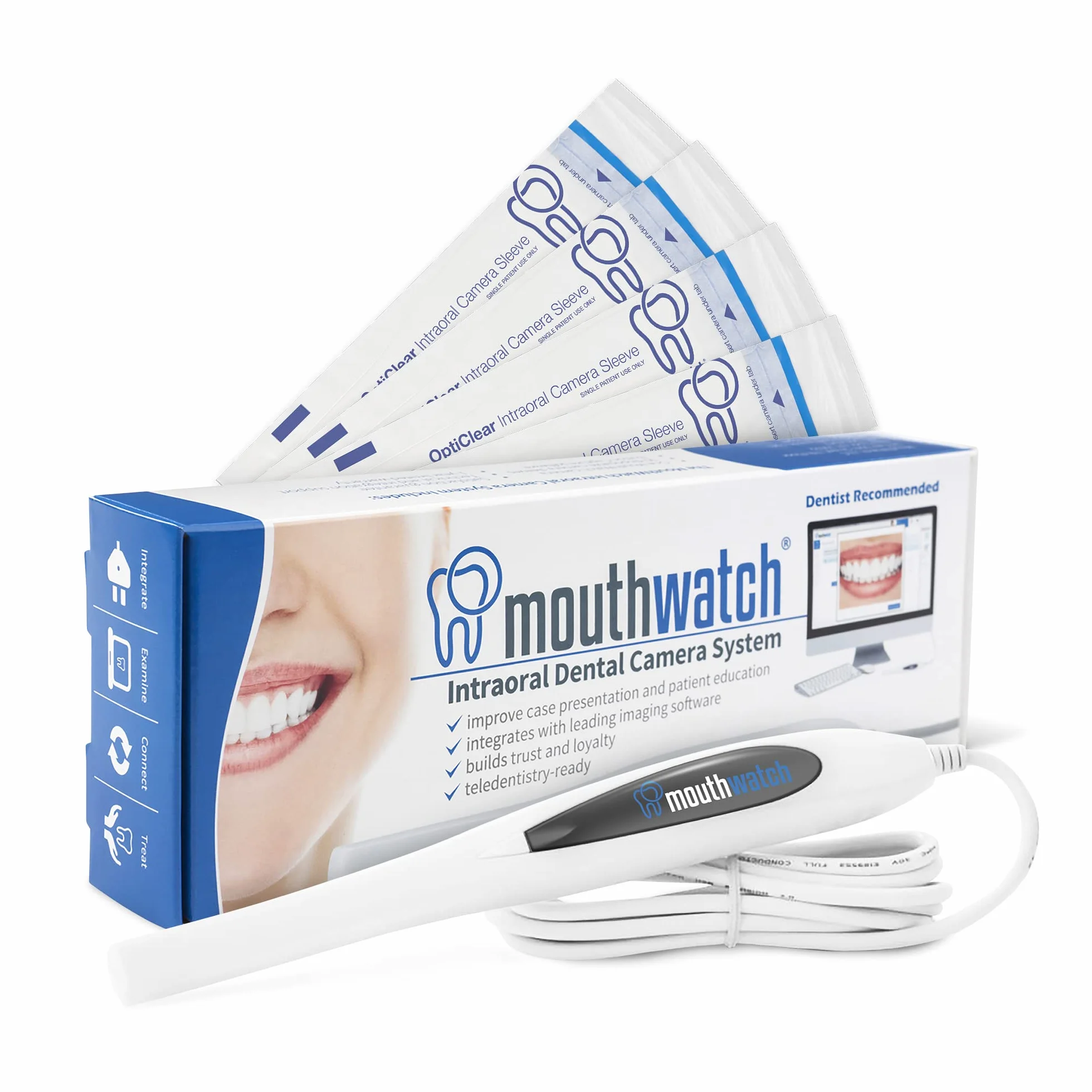 Intraoral Camera, Crystal Clear Images with an Easy to Use, Fast, Single Button Operation Dental Camera, Compatible with Over 50 Dental Imaging Suites, Lightweight and Ergonomic, 31 Grams
