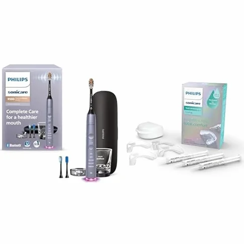 Sonicare DiamondClean Smart 9500 Electric Toothbrush (Grey) + the New Teeth Whitening Kit