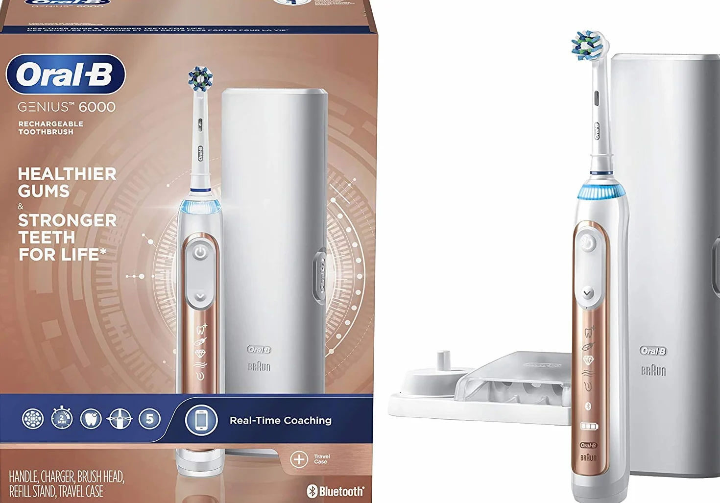Pro 6000 Smart Series Electric Toothbrush, Rose Gold